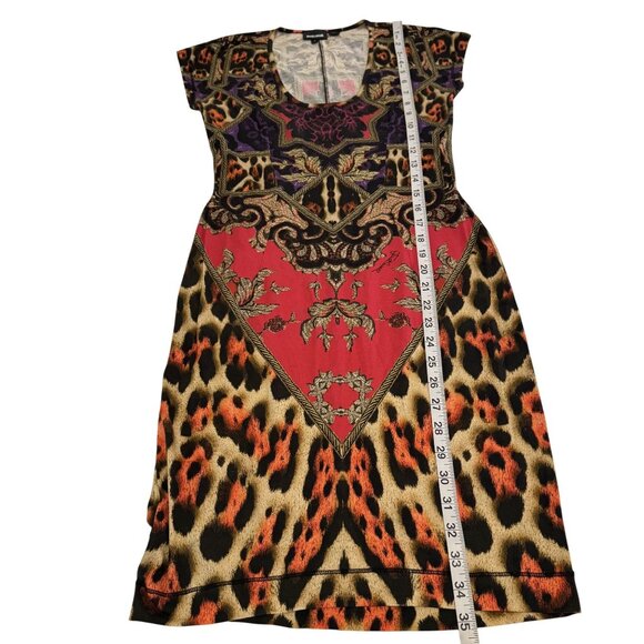 Just Cavalli Roberto Cavalli Cotton Geometric Floral Print Mini Dress Size S - Picture 7 of 7